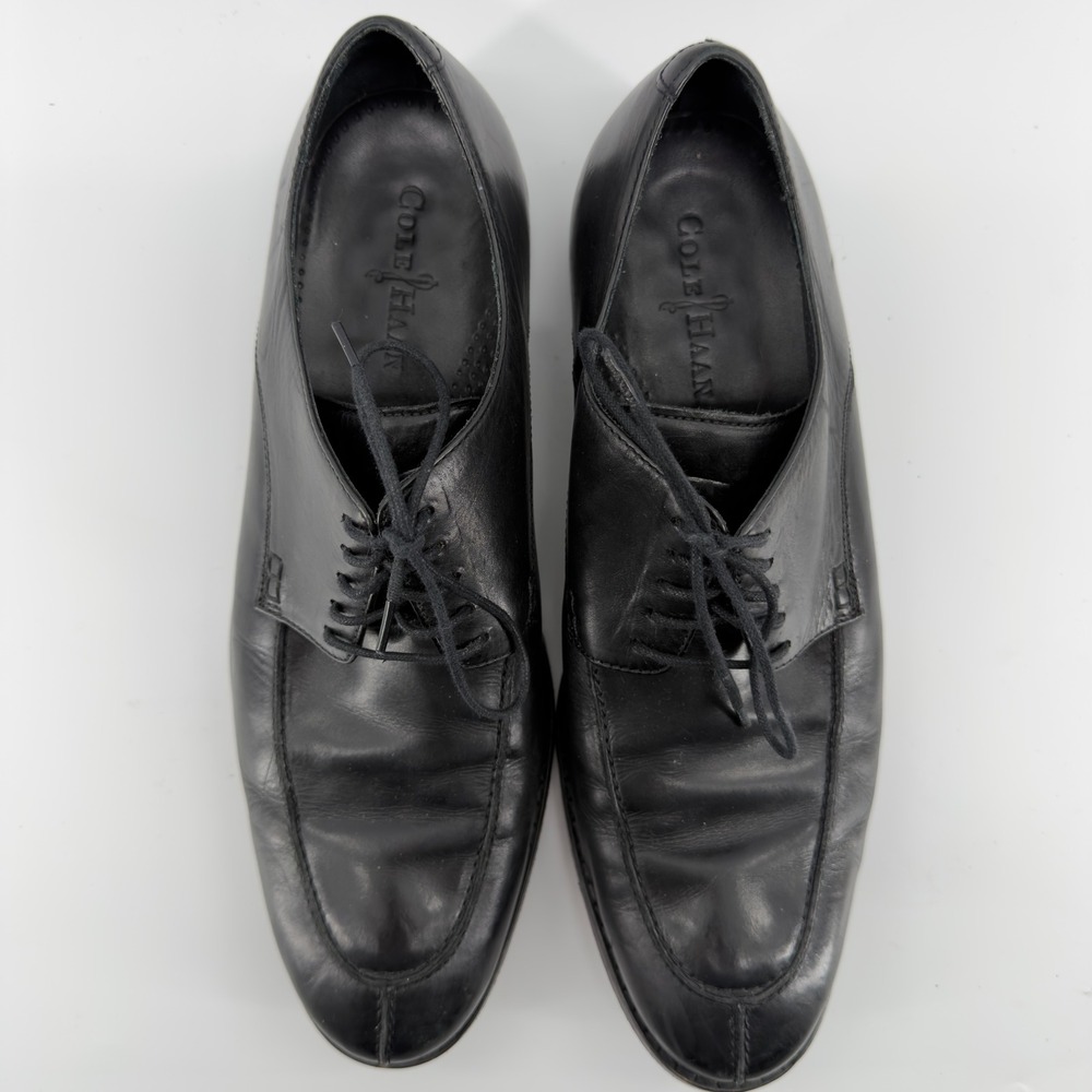 Cole Haan Mens Black Leather Split Toe Derby Dress Shoes Size 12 M - Picture 3 of 6